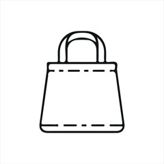 An eco-friendly reusable bag icon with a bold and simple design. Perfect for representing sustainability, zero waste lifestyle, or plastic-free shopping in digital and print media