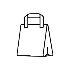 An eco-friendly reusable bag icon with a bold and simple design. Perfect for representing sustainability, zero waste lifestyle, or plastic-free shopping in digital and print media