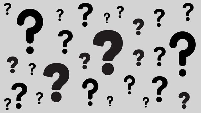 Animated Question Marks Pop Up &mdash; Confusion, Curiosity, Inquiry, Uncertainty, Problem-Solving symbol icons moving
