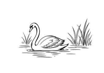 swan on the lake