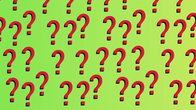 Animated Question Marks Pop Up &mdash; Confusion, Curiosity, Inquiry, Uncertainty, Problem-Solving symbol icons bouncing