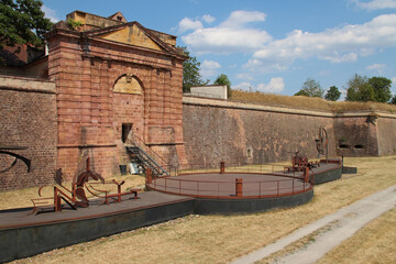 Fototapeta premium belfort gate at the vauban citadel in neuf-brisach in alsace in france 