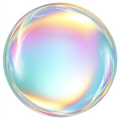 Abstract iridescent bubble, smooth and colorful