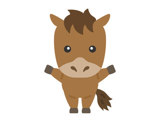 馬のキャラクターのイラスト｜午年素材