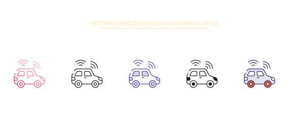 Smart Transport icon design with white background stock illustration