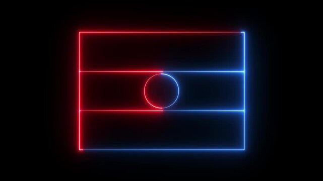 glowing neon Niger icon animation on black background. Neon Niger flag in trendy stylish colors. 4K Video motion graphic animation.