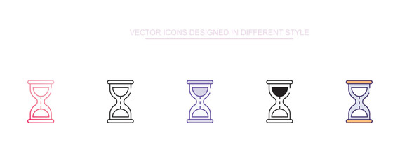 Hourglass icon design with white background stock illustration