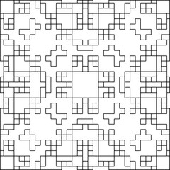 Linear pattern. Digital design.Black and white pattern for web page, textures, card, poster, fabric, textile. Linear Wallpaper Image.
Repeating ornament.