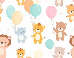Naklejka premium seamless pattern with teddy bears