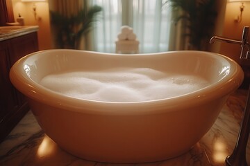 Luxury Bath Bubbles Tranquil Spa Relaxation