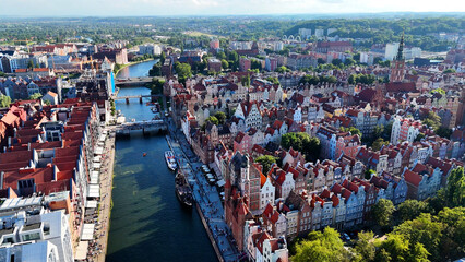 modern european city street houses view from above Gdansk Poland © Андрей Трубицын