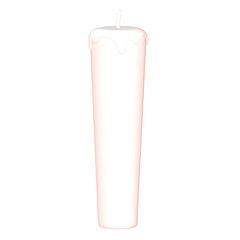 火の消えた蝋燭の3Dイラスト