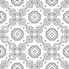Linear pattern. Digital design.Black and white pattern for web page, textures, card, poster, fabric, textile. Linear Wallpaper Image.
Repeating ornament.
