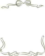 Elegant Ribbon Bow Frame