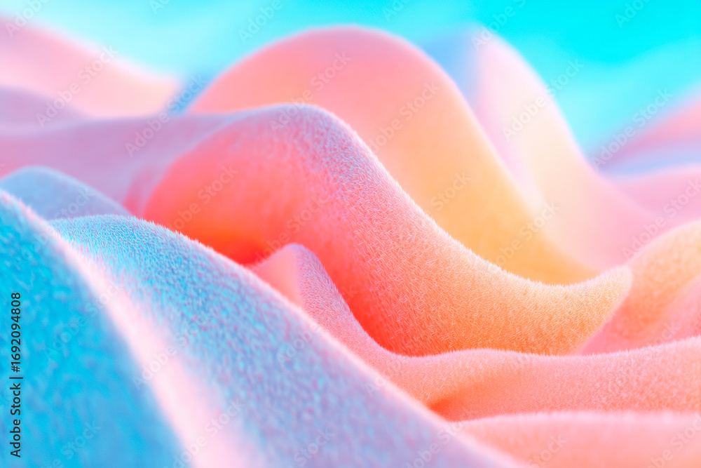 Poster a beautiful abstract composition of flowing muted gradient waves