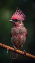
1. Title for Selling Bird Picture on Adobe Stock:
Pink Crested Bird on Branch: A Portrait of Exotic Wildlife