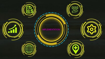 Business Growth and Information Animation Corporate Skills and Expertise Presentation Template Teamwork, Strategy, Innovation Concept Animation.