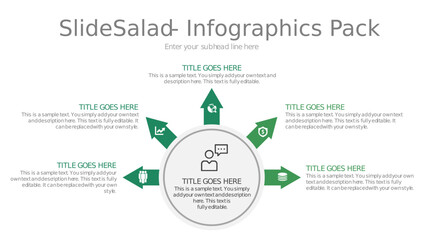 Green Percentage Information Visualization Chart Vector Editable