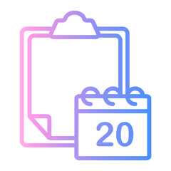 daily task Line Gradient Icon