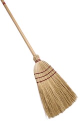 broom on a white background