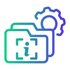 folder Line Gradient Icon