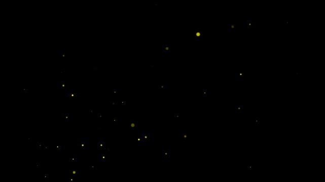 4K Subtle dust particle background overlay realistic light dust effect in black, Micro particles flowing up on transparent background with alpha channel. backlit dust particles with bubble like bokeh