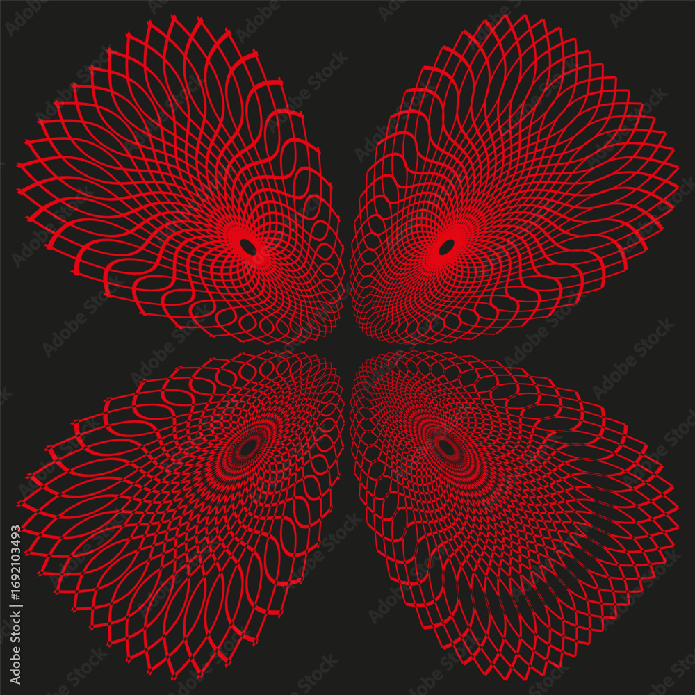 Aufkleber abstract spiral pattern. hypnotic rotation artwork. radial graphic forms vector. psychedelic ornamen