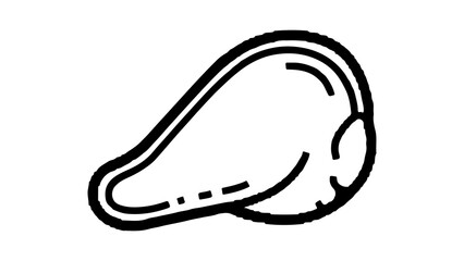 Potato chip outline with transparent background