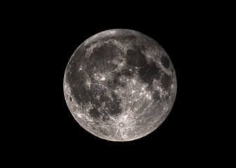 An image of the full moon taken a few hours after an eclipse 