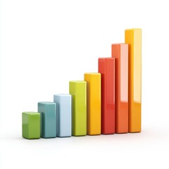 Colorful Bar Graph Illustration for Data Visualization and Growth