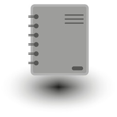 Notebook icon symbol. Personal diary Vector. Sketchbook graphic illustration. Daily planner organizer. EPS 10.