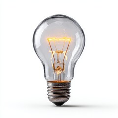 Vintage Light Bulb Illuminating a Clear Glass Design