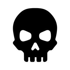 Skull icon with transparent background