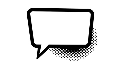Naklejka premium Speech bubble with halftone texture with transparent background