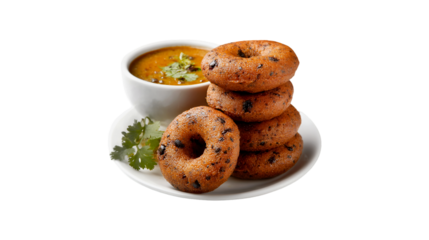 Delicious Medu Vada with Sambar South Indian Cuisine