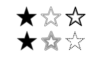 Obraz premium Star shapes collection with transparent background