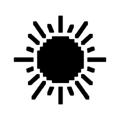 Sun icon with transparent background