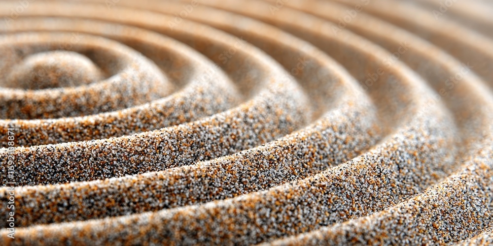 Aufkleber macro texture of sand ripple patterns on a beach surface creating beautiful natural backgrounds