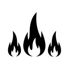 Three flames icon with transparent background