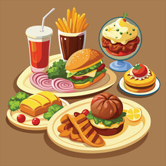 Food vector, Food  design, Food  concept, Food  post, Food  cartoon, Food  icon, Food  template, Food  art, Food  topics, Food doodle