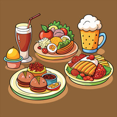 Food vector, Food  design, Food  concept, Food  post, Food  cartoon, Food  icon, Food  template, Food  art, Food  topics, Food doodle