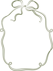 Elegant Ribbon Frame Design