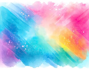 Abstract watercolor painting with vibrant, blended colors