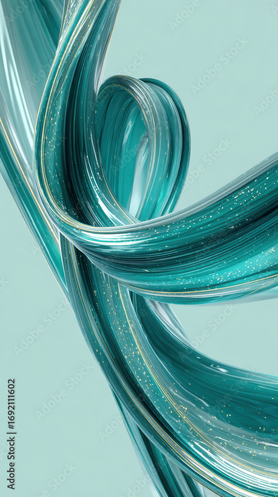 Poster elegant modern abstract design with dynamic fluid flow. beautiful turquoise wallpaper and background