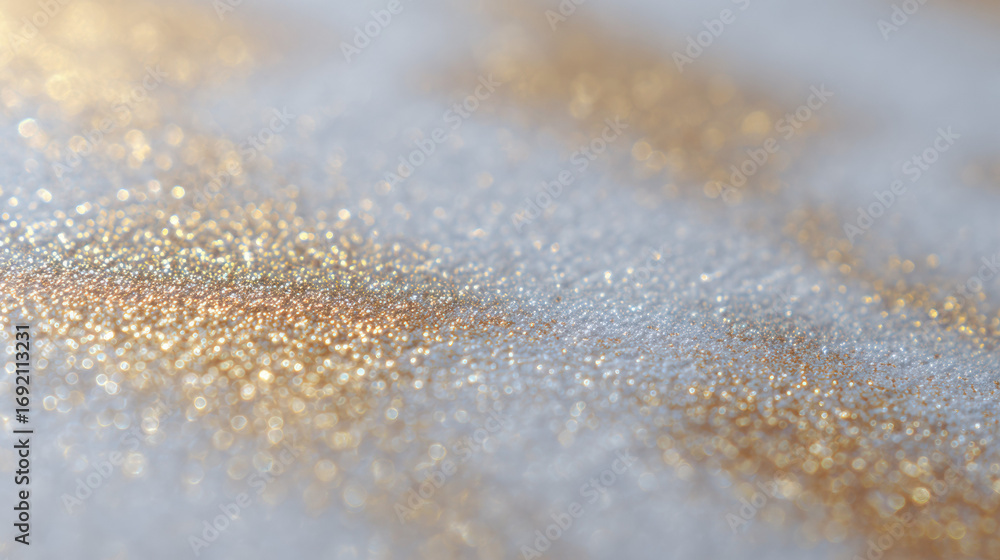Poster joyful close up of gold glitter texture. an abstract background with shiny sparkle pattern. perfect 