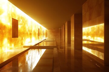 Luxury Gold Marble Spa Interior Design
