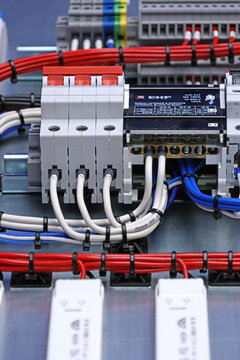 ABB circuit breakers to protect electrical loads from shorting in the electrical control panel. 