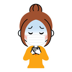 体調不良の女性