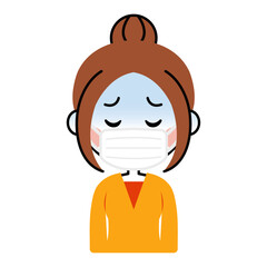 体調不良の女性