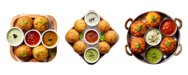Delicious Appe South Indian Snack Variety with Dips